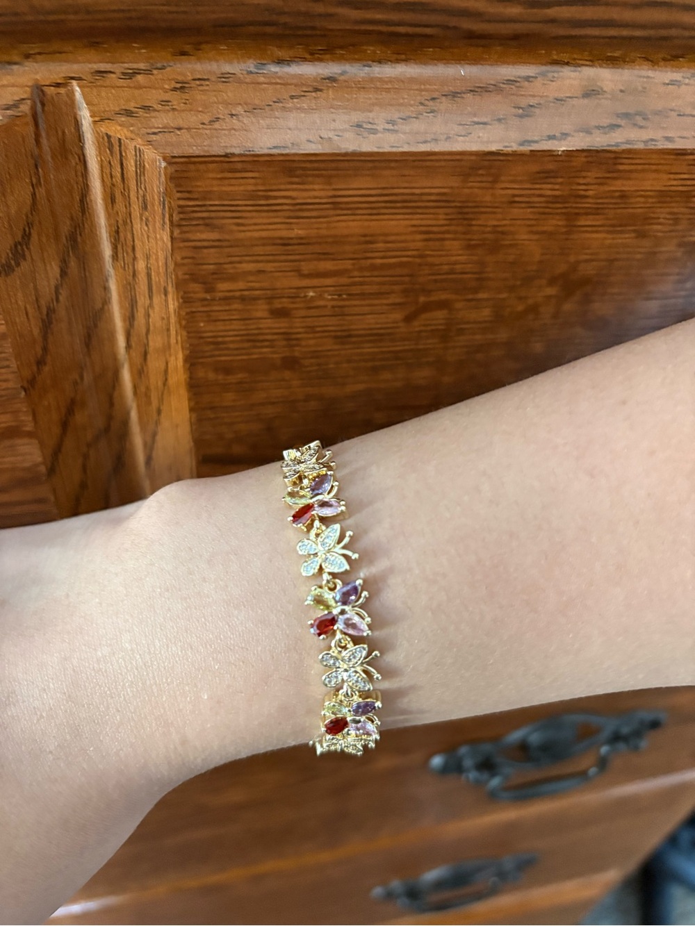 Gold butterfly Multistone Bracelet - Women Jewelry